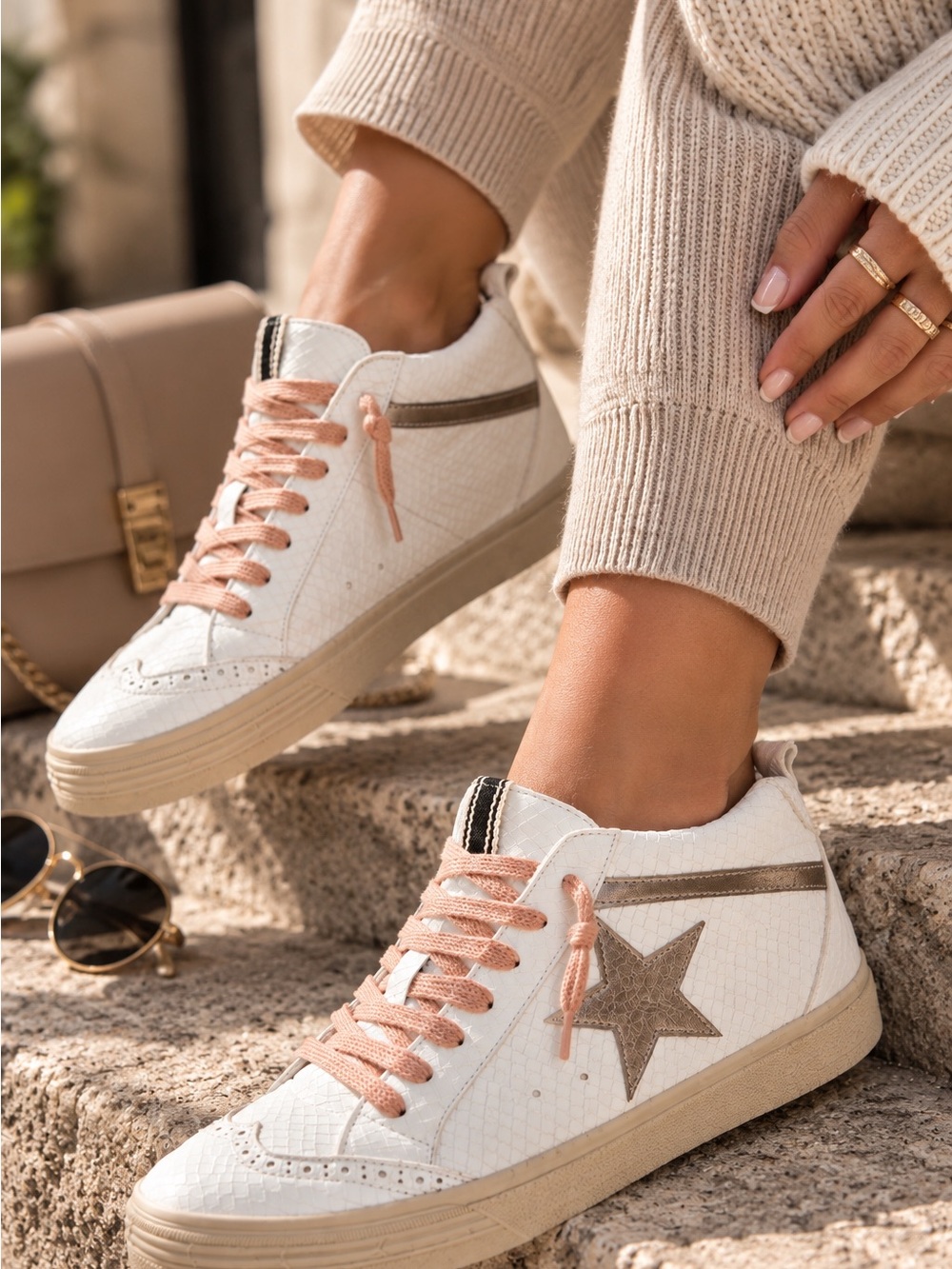 Paulina Snake High Top Sneakers